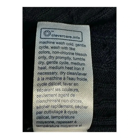 Tommy Hilfiger Women's Cable Knit Pullover Sweater Navy Blue Size Large‎ - Picture 8 of 8